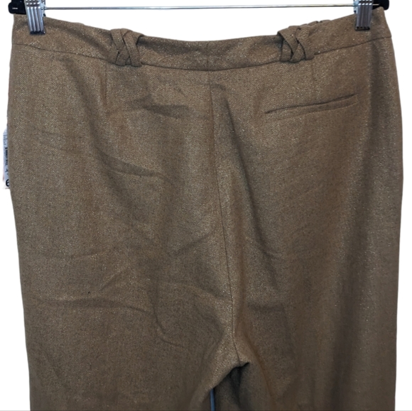 NWT French Connection Lurex Luxe Pants Camel Color Size 12 ✨ - Picture 11 of 14